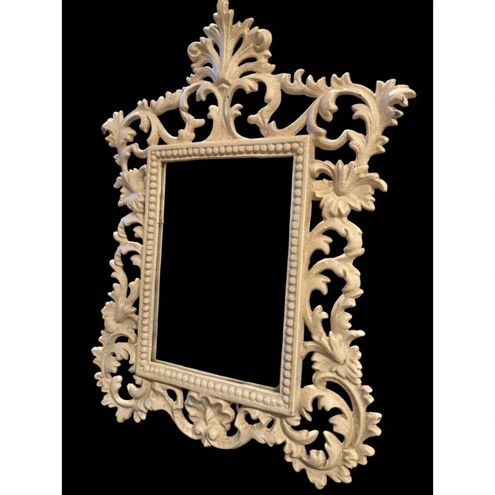 Antique Cast Iron Victorian Vanity Mirror 13